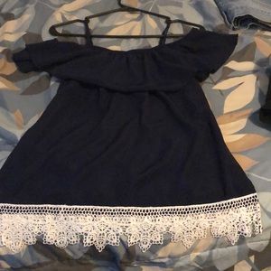 Off-the-shoulder spaghetti strap top